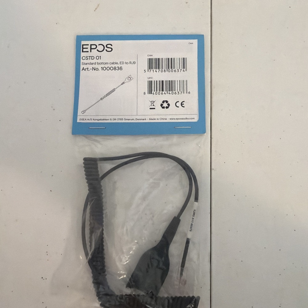 NEW EPOS 1000836 CSTD01 Headset Connection Cable ED to RJ9